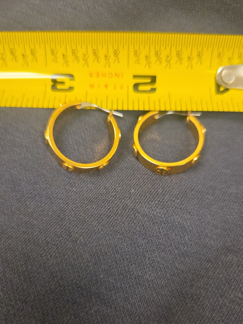 Tory Burch Gold Toned Hoop Earring